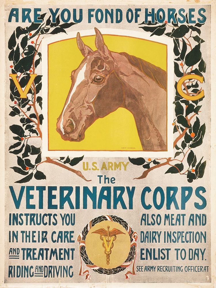 Are You Fond of Horses, 1919 art print by Horst Schreck for $57.95 CAD