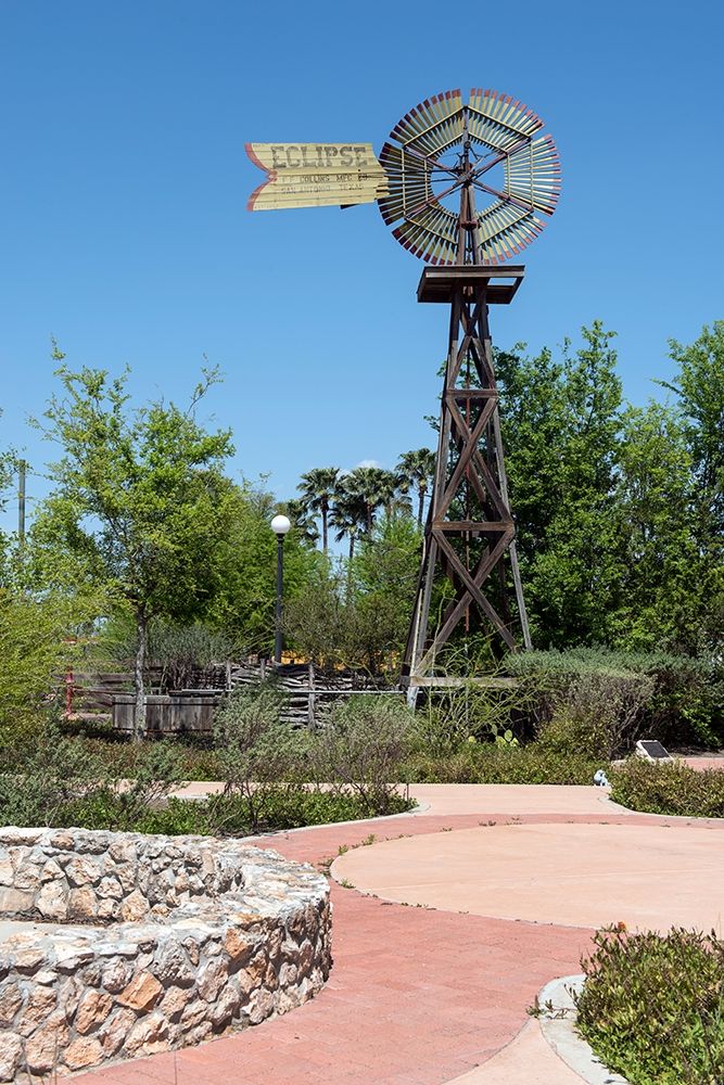 Windmill in the Will Looney Legacy Park at the Museum of South Texas History in Edinburg, TX art print by Carol Highmith for $57.95 CAD