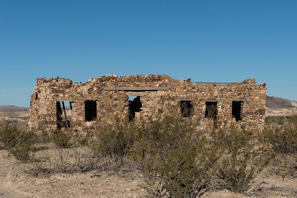 Remnants of an old stone house in the small settlement of Terlingua, in Brewster County, TX art print by Carol Highmith for $57.95 CAD