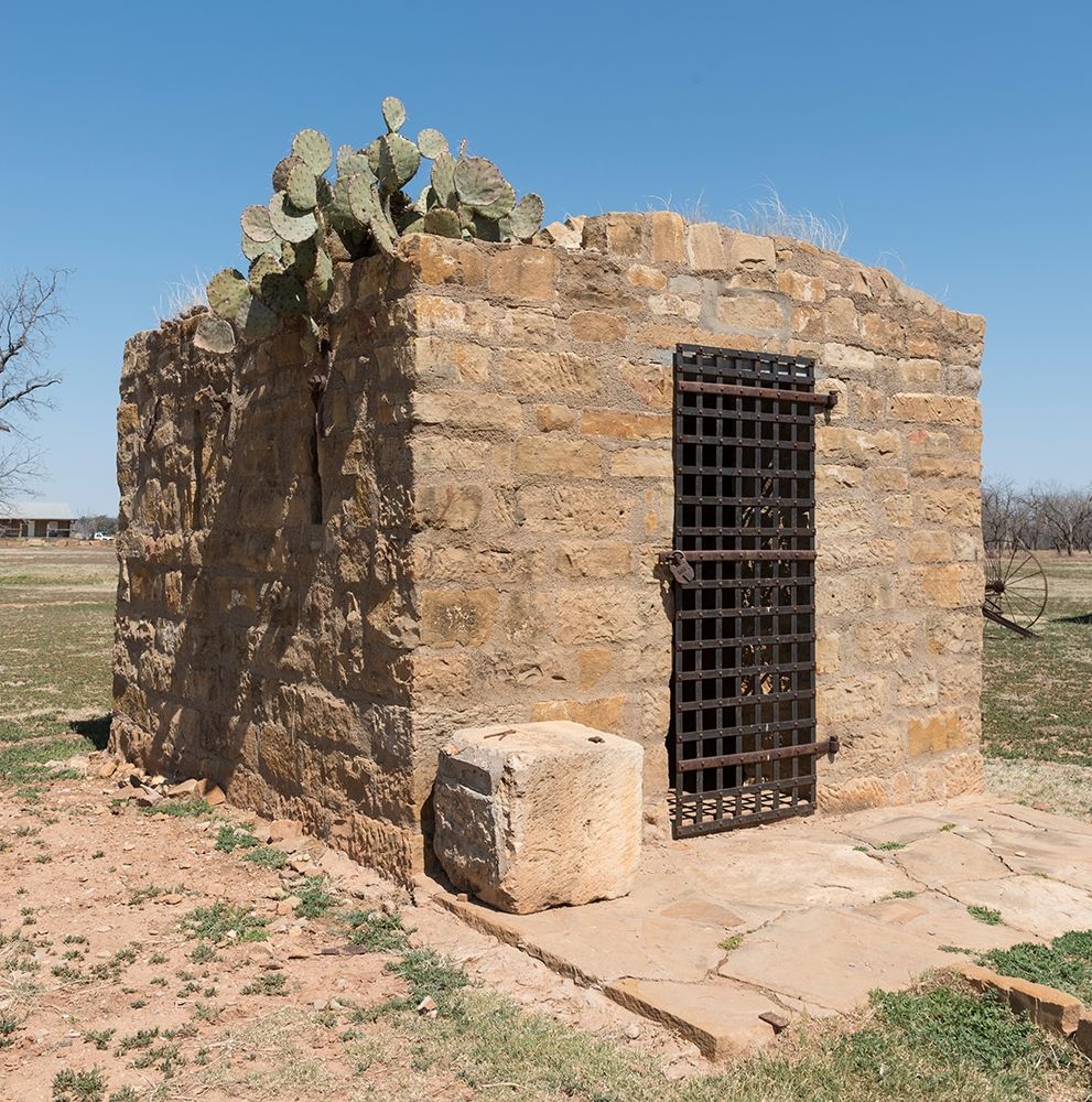 Restored civil jail at Fort Griffin townsite, near frontier Vintage Fort Griffin in Shackelford Coun art print by Carol Highmith for $57.95 CAD