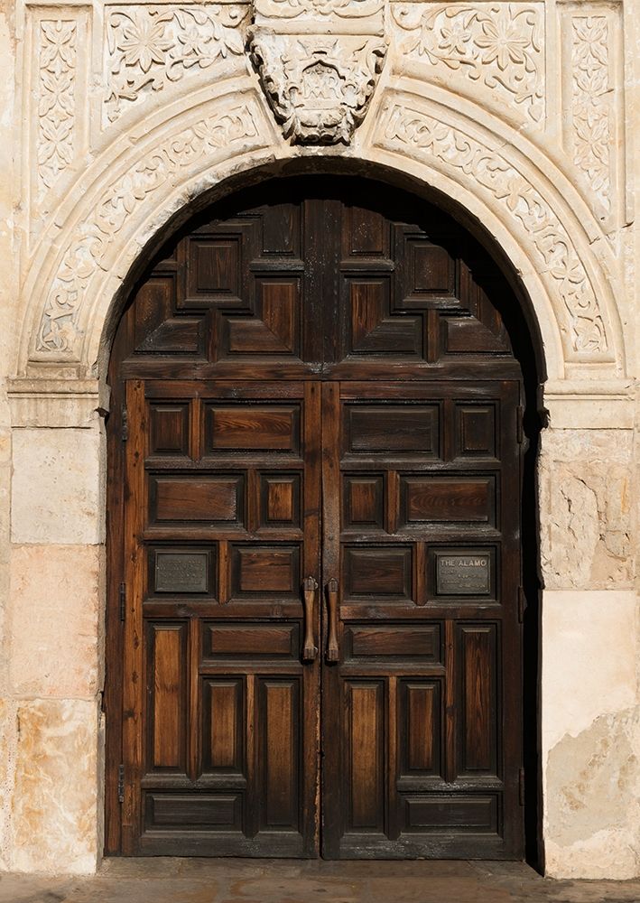Doorway to the Alamo, an 18th-century mission church in San Antonio, TX art print by Carol Highmith for $57.95 CAD