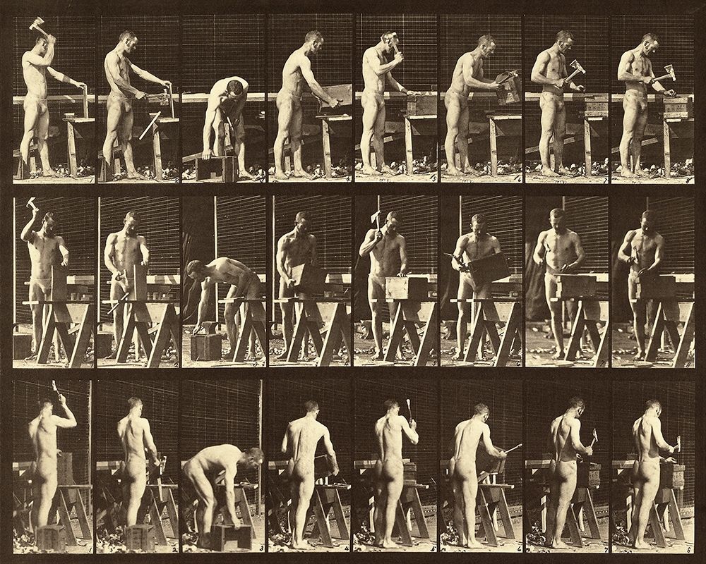 Motion Study: Woodwork art print by Eadweard J. Muybridge for $57.95 CAD