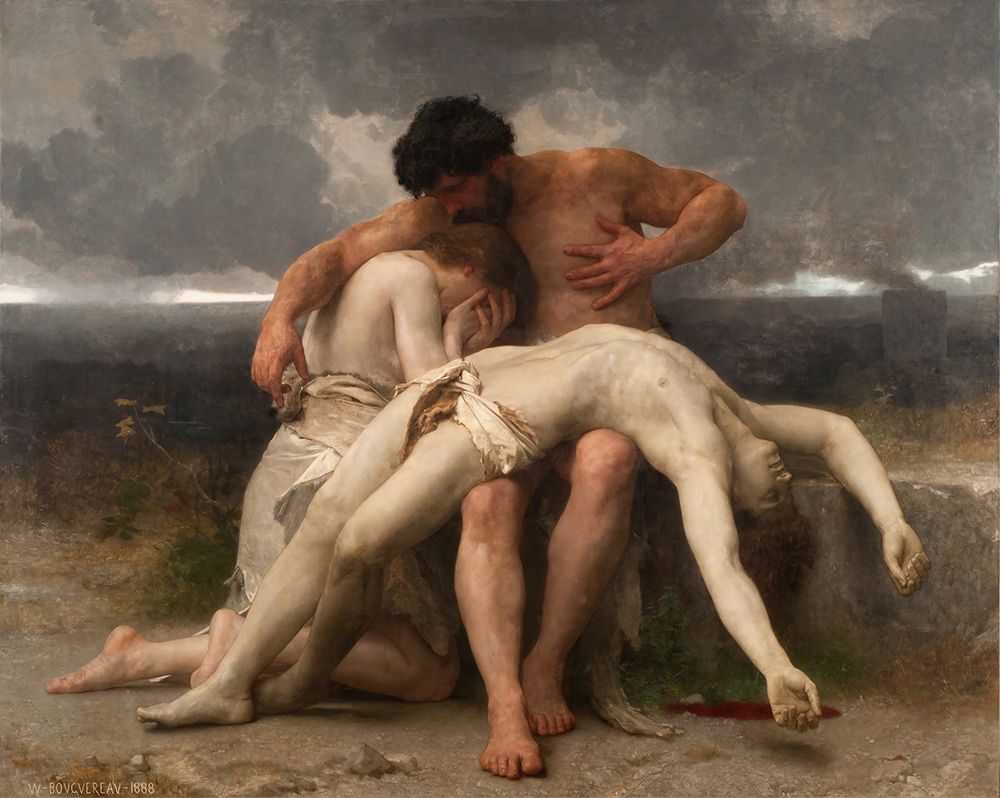 The First Mourning, 1888 art print by William-Adolphe Bouguereau for $57.95 CAD