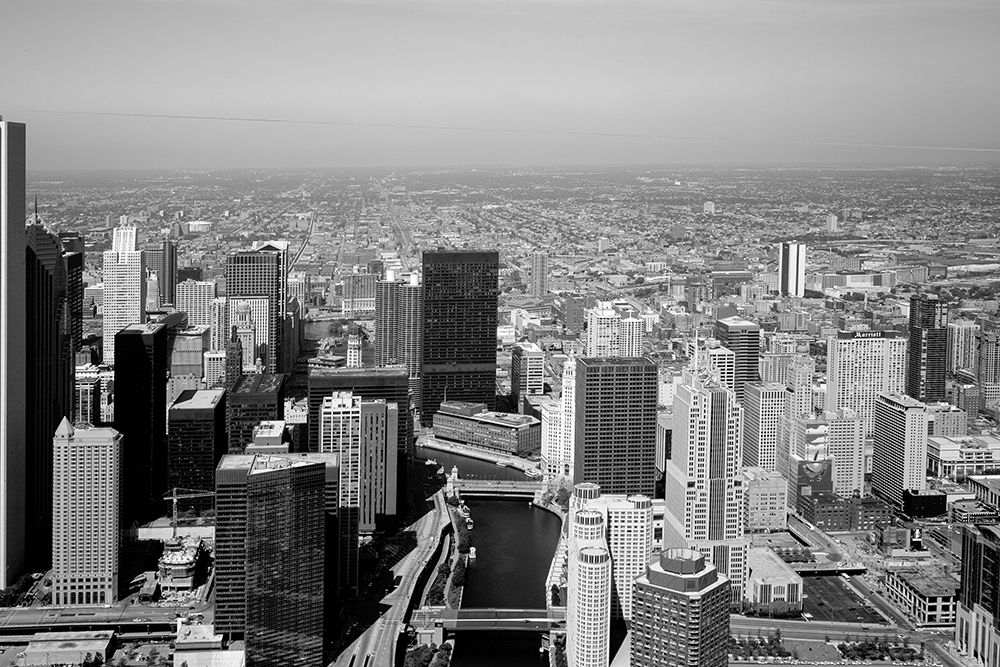 Aerial view of skyline Chicago Illinois art print by Carol Highsmith for $57.95 CAD