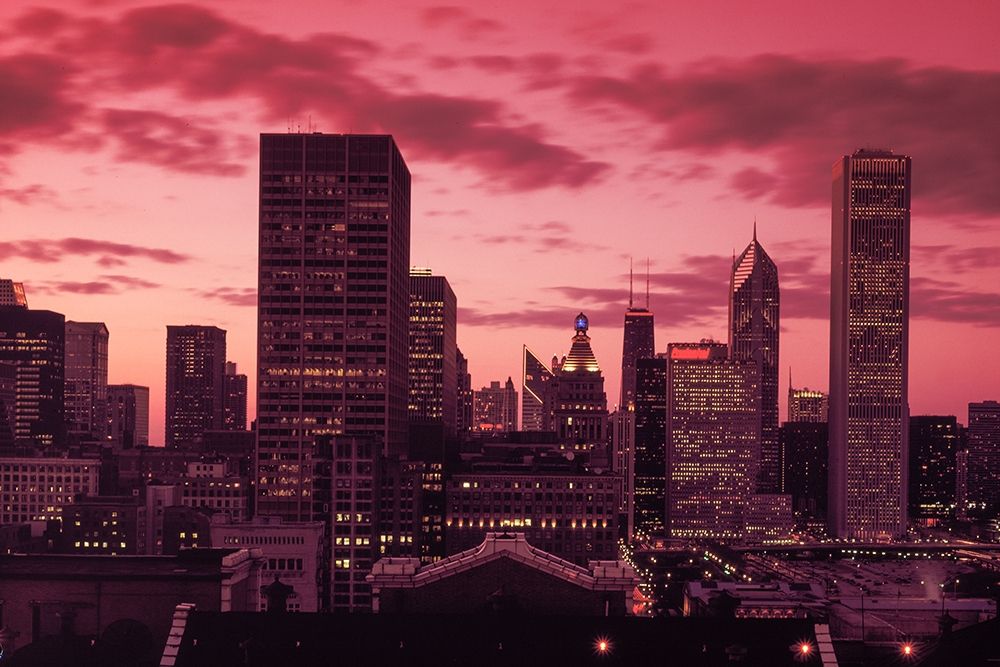 Skyline at dusk Chicago Illinois art print by Carol Highsmith for $57.95 CAD