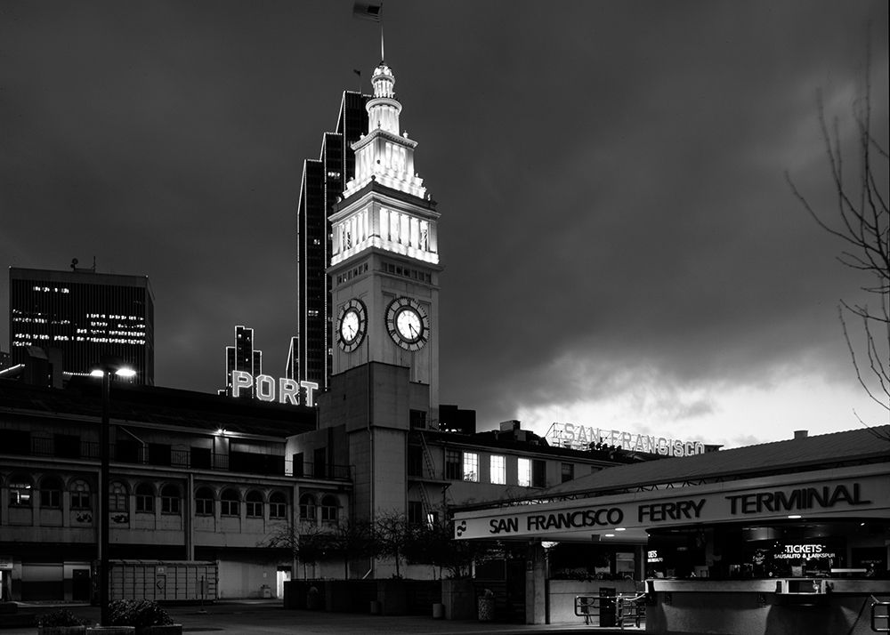 Ferry Building at night San Francisco California art print by Carol Highsmith for $57.95 CAD