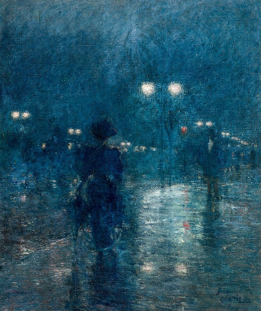 Fifth Avenue Nocturne art print by Childe Hassam for $57.95 CAD