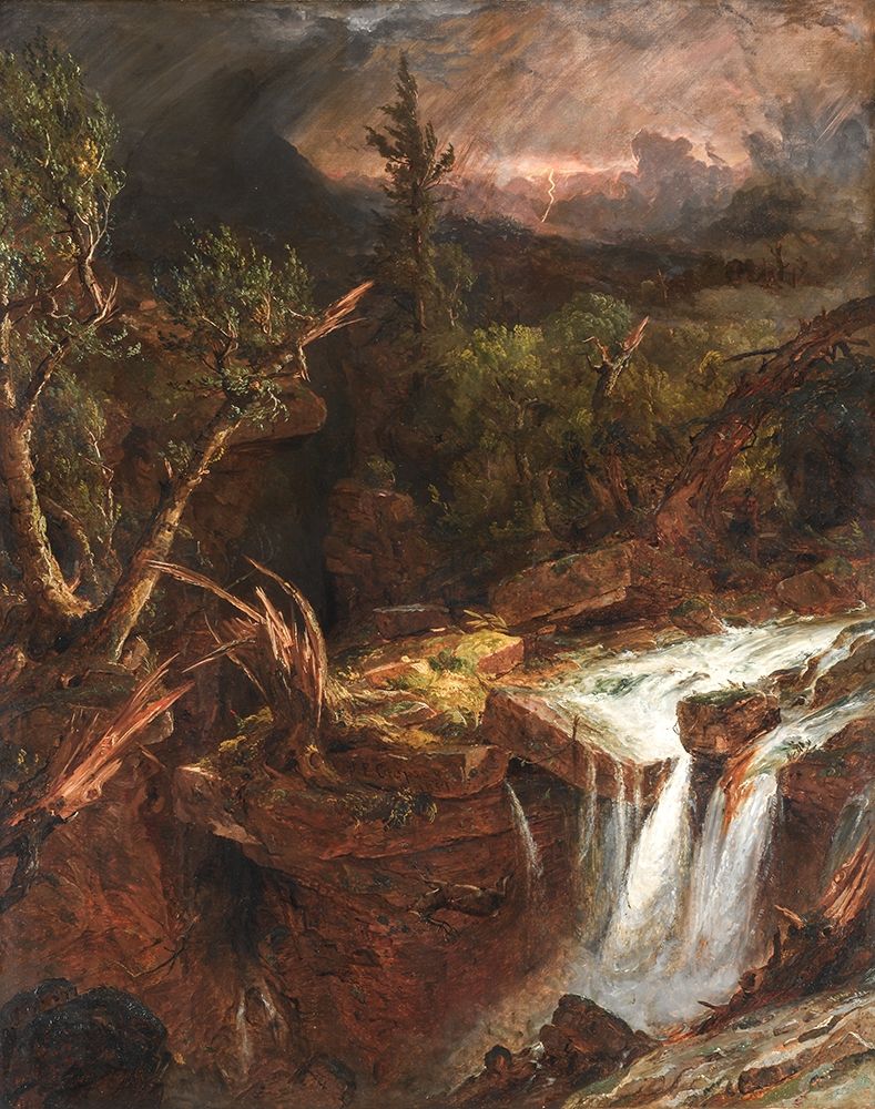 The Clove  A Storm Scene in the Catskill Mountains art print by Jasper F Cropsey for $57.95 CAD