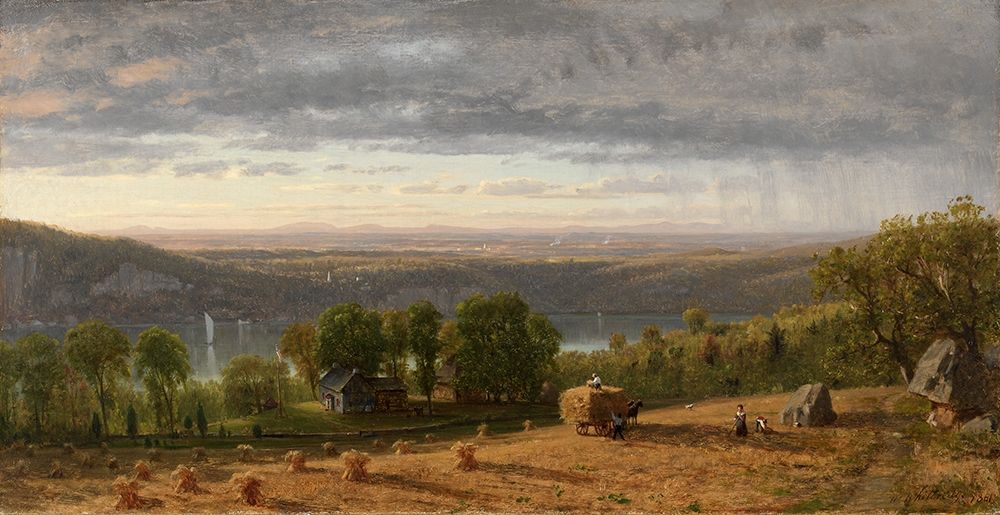 Landscape with Haywain art print by Worthington Whittredge for $57.95 CAD