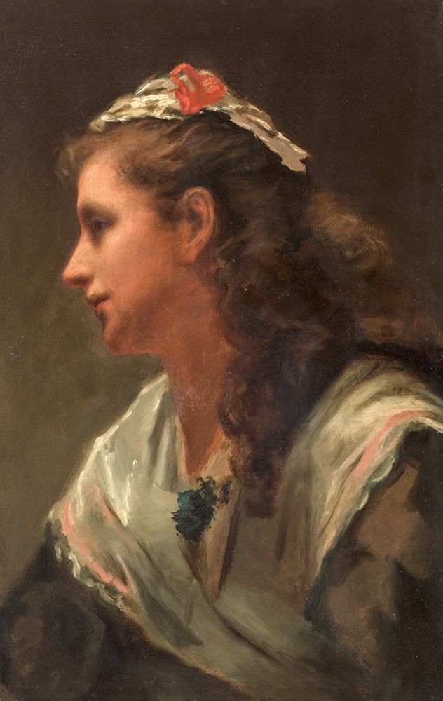 His First Model Miss Russell art print by William Morris Hunt for $57.95 CAD