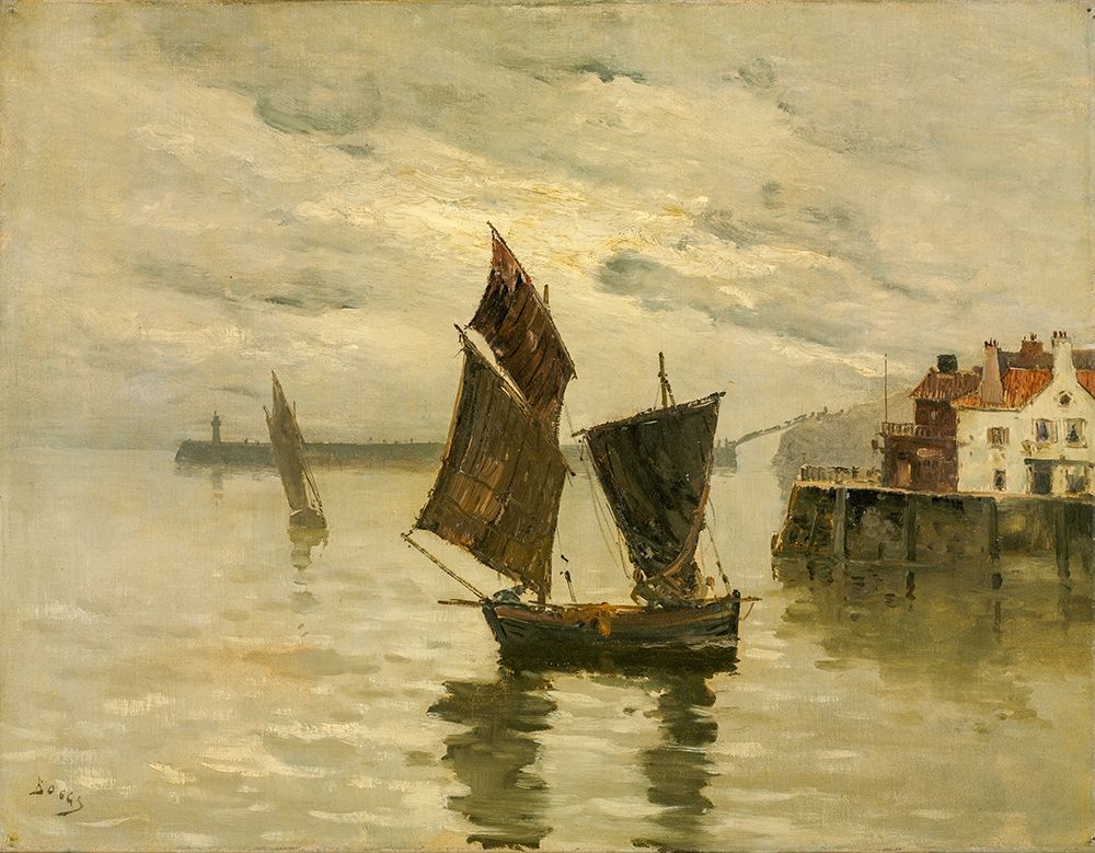 Harbor Scene art print by Frank Boggs for $57.95 CAD