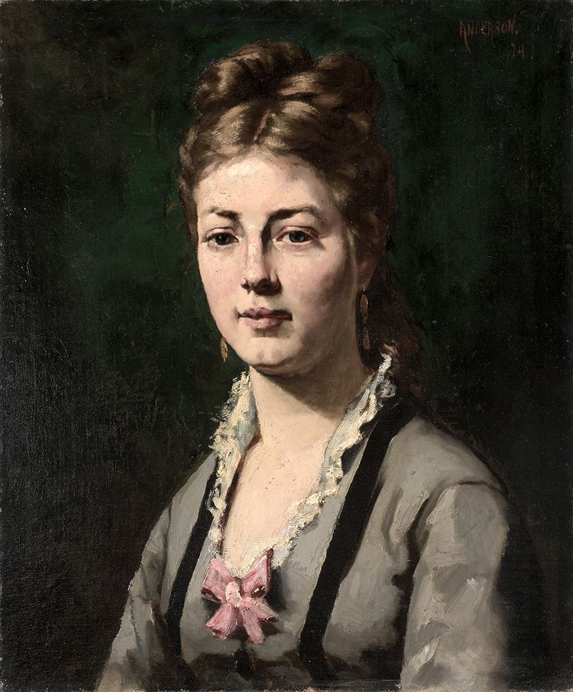 Portrait of a Woman art print by Abraham Archibald Anderson for $57.95 CAD