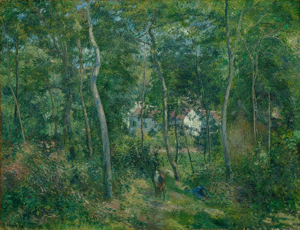 Edge of the Woods Near LHermitage Pontoise art print by Camille Pissarro for $57.95 CAD