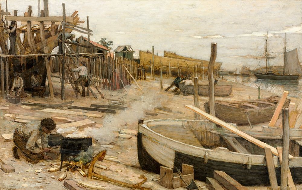 The Boatyard art print by Jean-Charles Cazin for $57.95 CAD