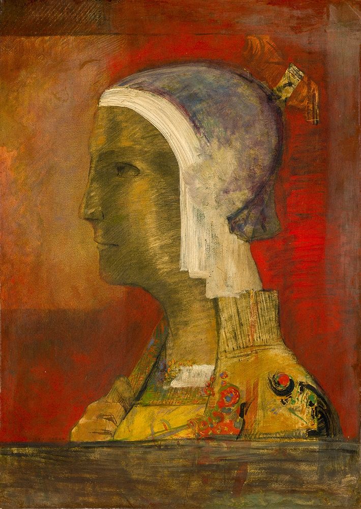 Symbolic Head art print by Odilon Redon for $57.95 CAD