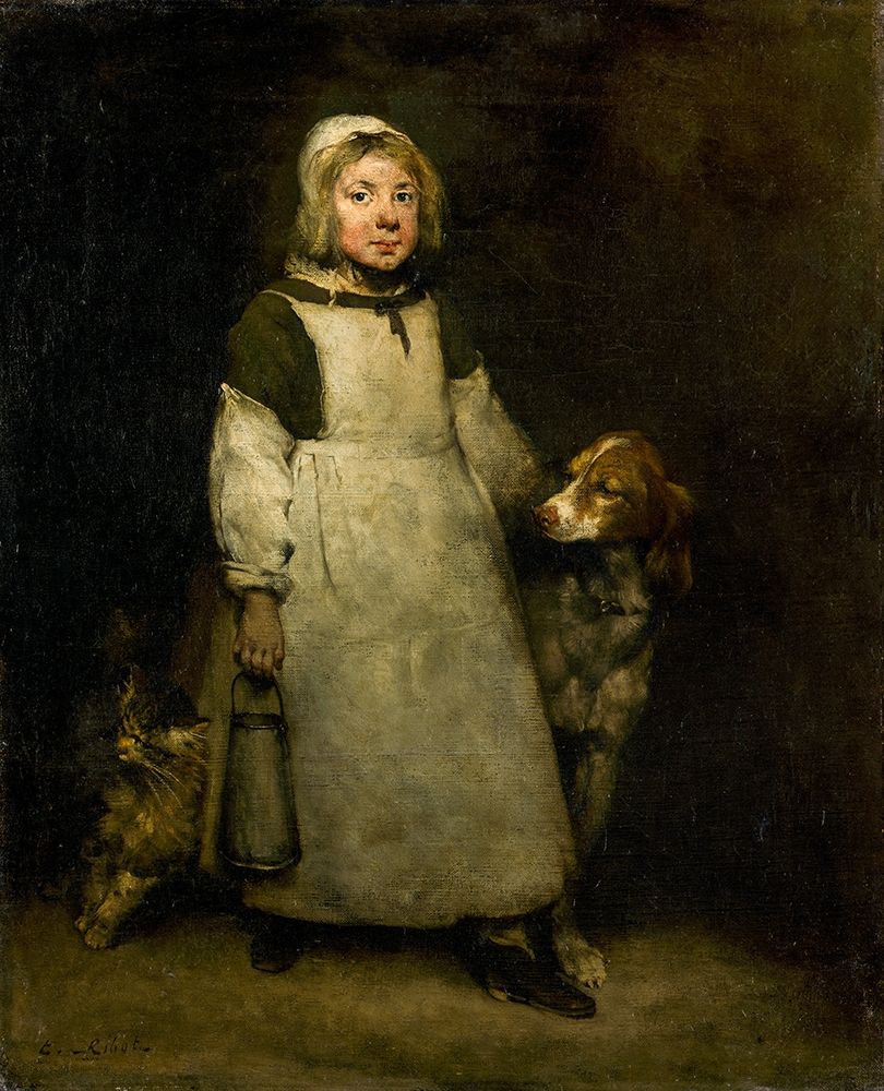 The Little Milkmaid art print by Theodule Ribot for $57.95 CAD