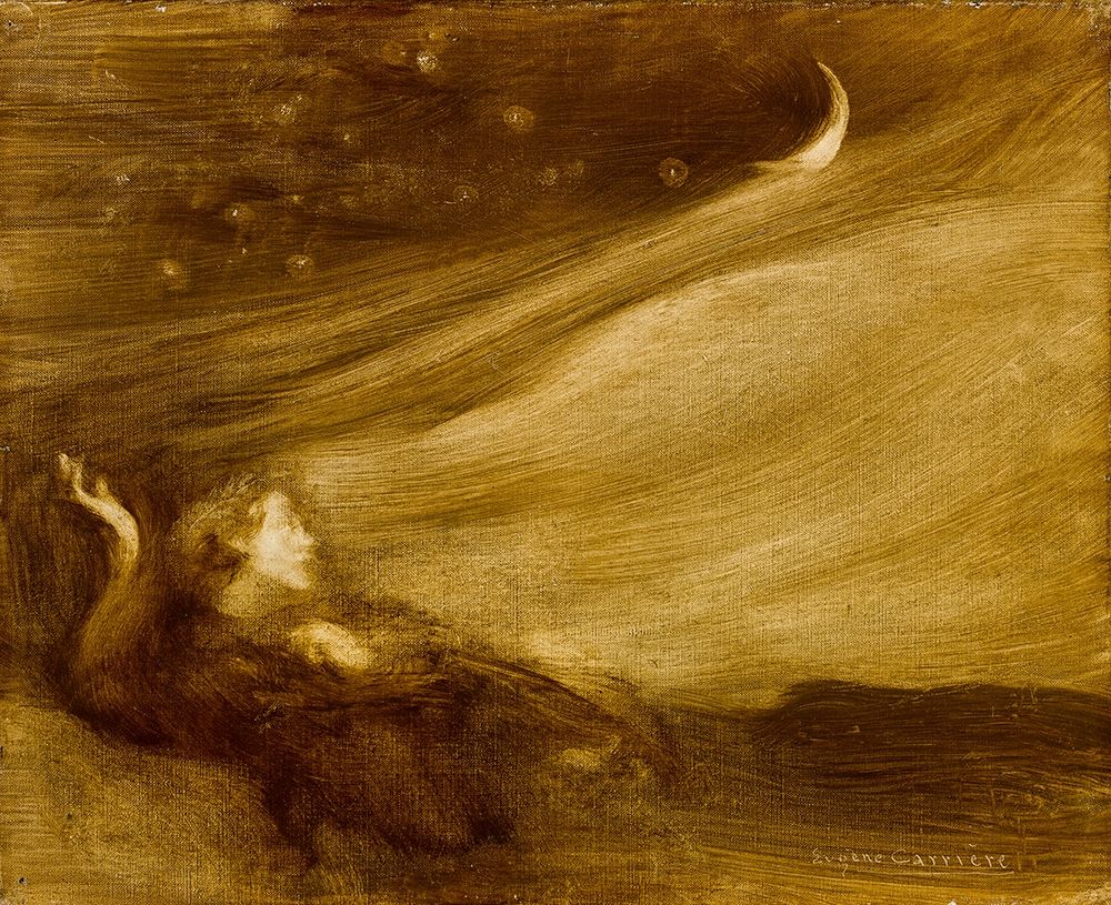 The Contemplator art print by Eugene Carriere for $57.95 CAD
