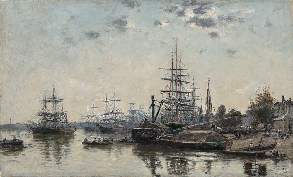 View of Bordeaux, from the Quai des Chartrons art print by Eugene Boudin for $57.95 CAD