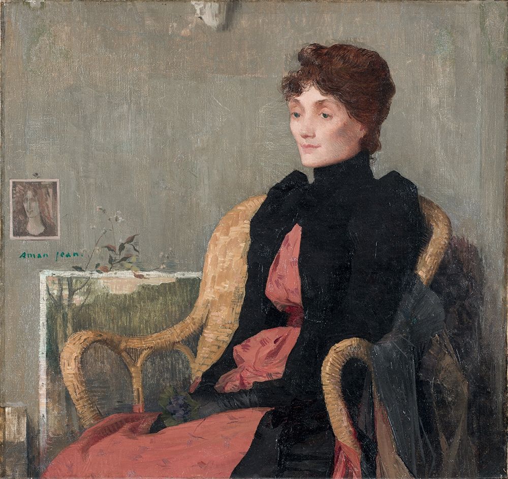 Portrait of a Woman art print by Edmond Francois Aman-Jean for $57.95 CAD