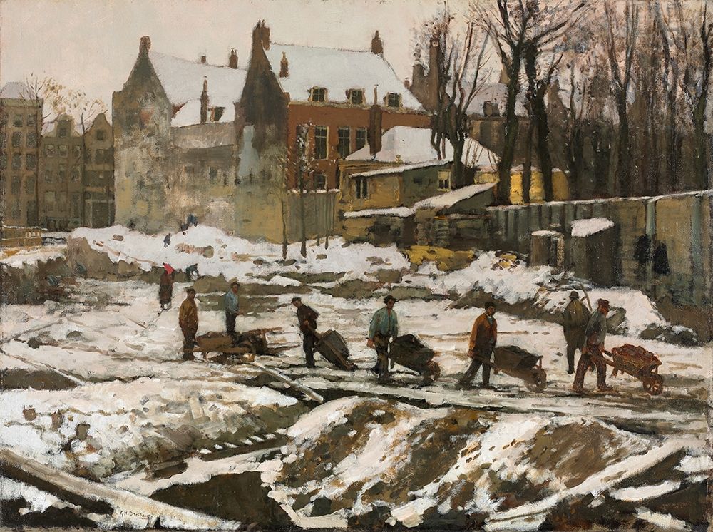 Construction Site in Amsterdam art print by George Hendrik Breitner for $57.95 CAD