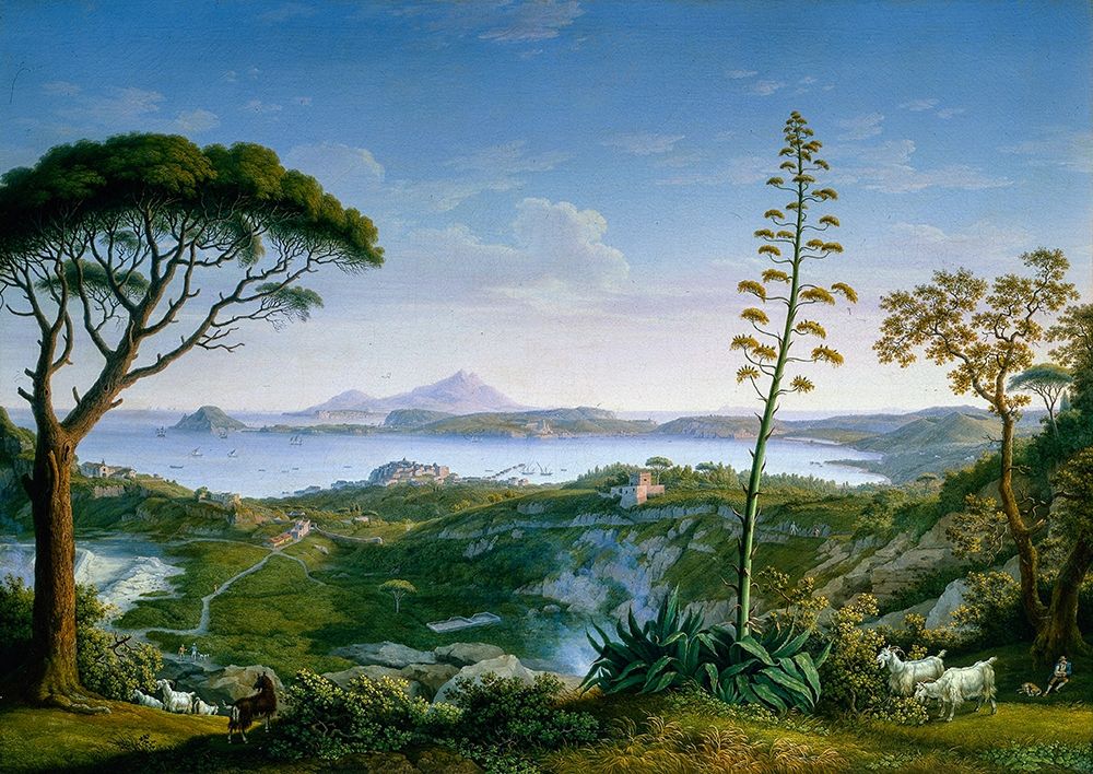View of the Gulf of Pozzuoli from Solfatara art print by Philipp Hackert for $57.95 CAD
