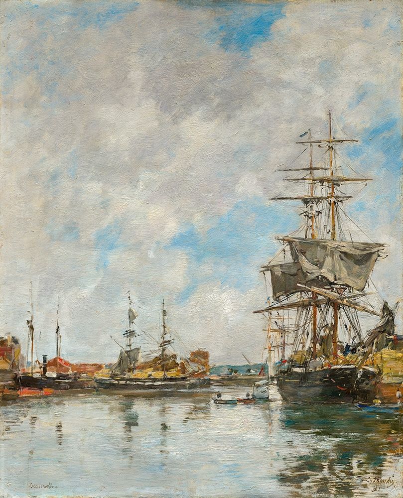The Dock of Deauville art print by Eugene Boudin for $57.95 CAD