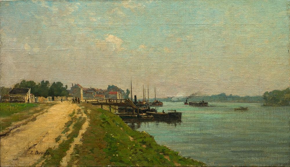 Banks of the Seine art print by France 19th Century for $57.95 CAD