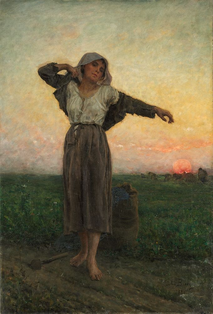 The Tired Gleaner art print by Jules Breton for $57.95 CAD