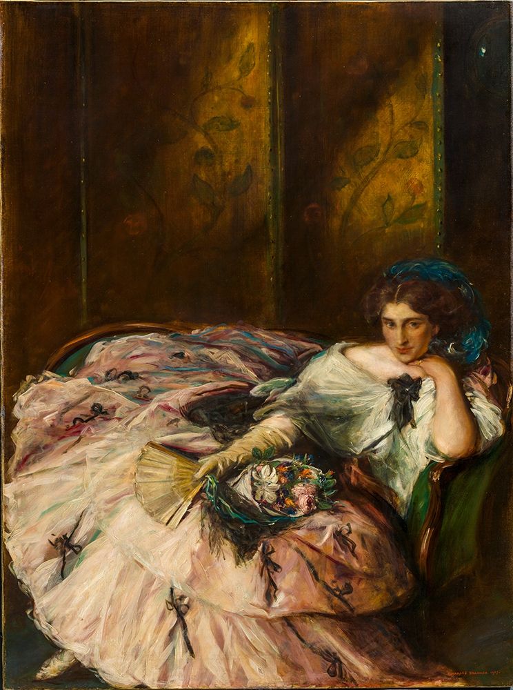 Souvenir of an International Ball, Portrait of Miss Kathleen Bruce art print by Charles Hasslewood Shannon for $57.95 CAD