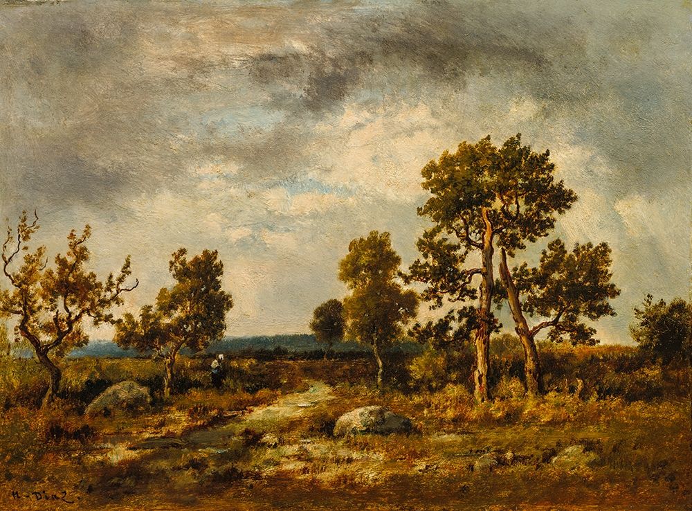 Path Near the Pond of Vipers, Fontainebleau Forest art print by Narcisse Diaz de la Pena for $57.95 CAD