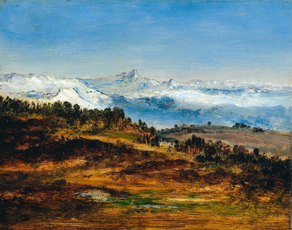 The Pyrenees, the Peak of the Midi de Bigorre art print by Narcisse Diaz de la Pena for $57.95 CAD