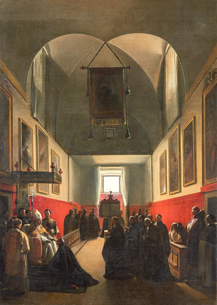 Homage to a Bishop art print by Francois Marius Granet for $57.95 CAD