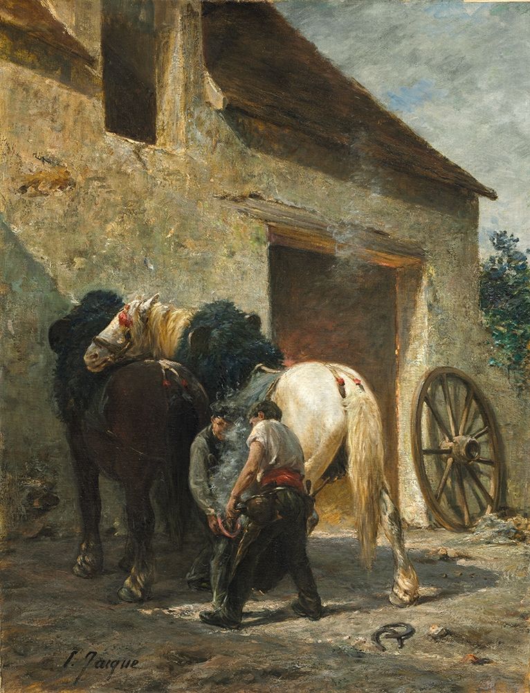 Blacksmiths art print by Emile Jacque for $57.95 CAD