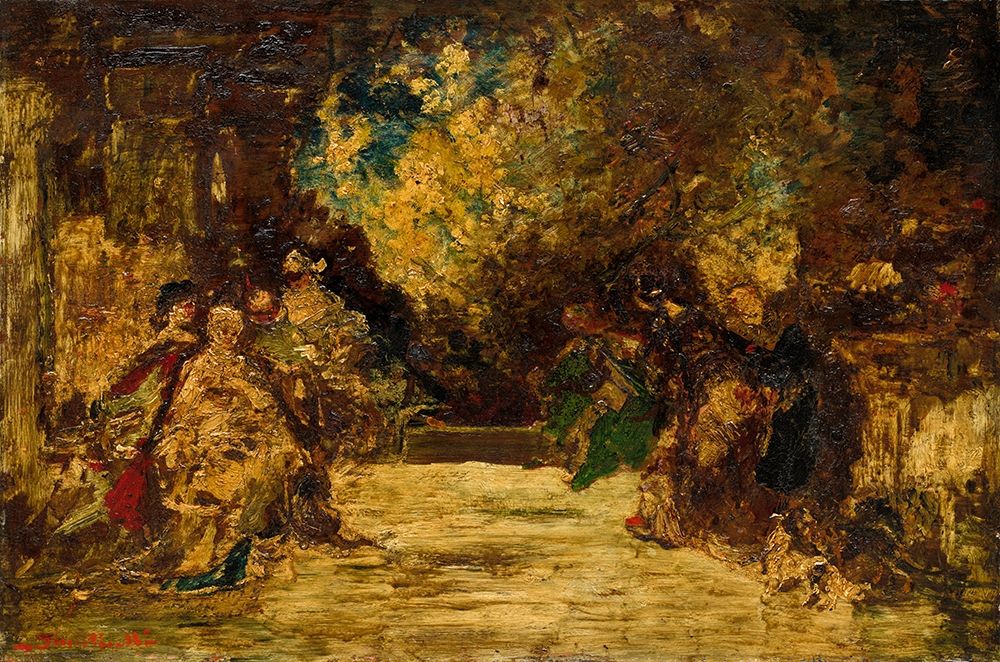 Figures on a Terrace art print by Adolphe Monticelli for $57.95 CAD
