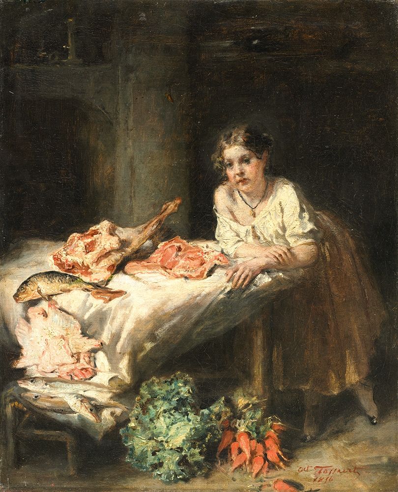 The Bourgeois Kitchen art print by Octave Tassaert for $57.95 CAD