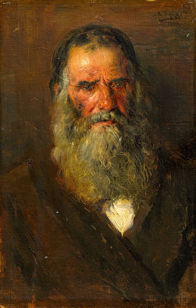 Study of the Head of an Old Man art print by Vladimir Egorovic Makovskij for $57.95 CAD