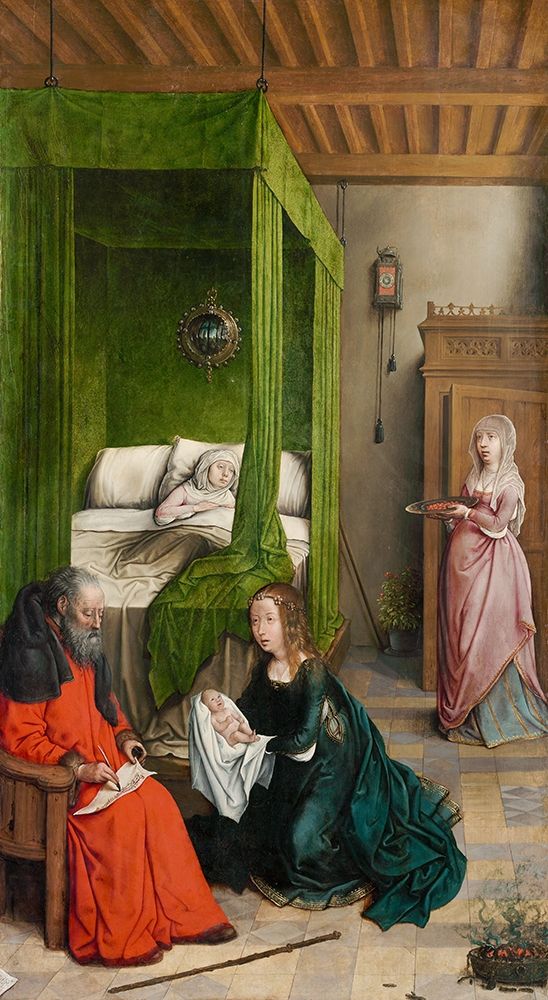 The Birth and Naming of John the Baptist art print by Juan de Flandes for $57.95 CAD