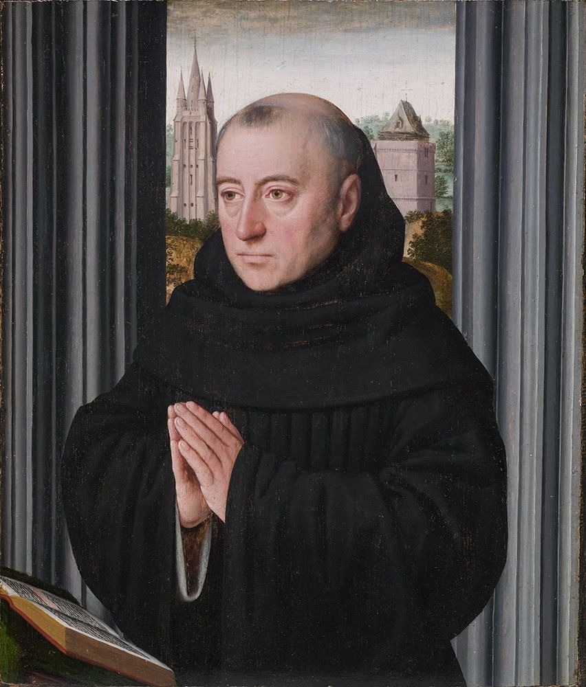 Portrait of a Monk art print by circle of Gerard David for $57.95 CAD