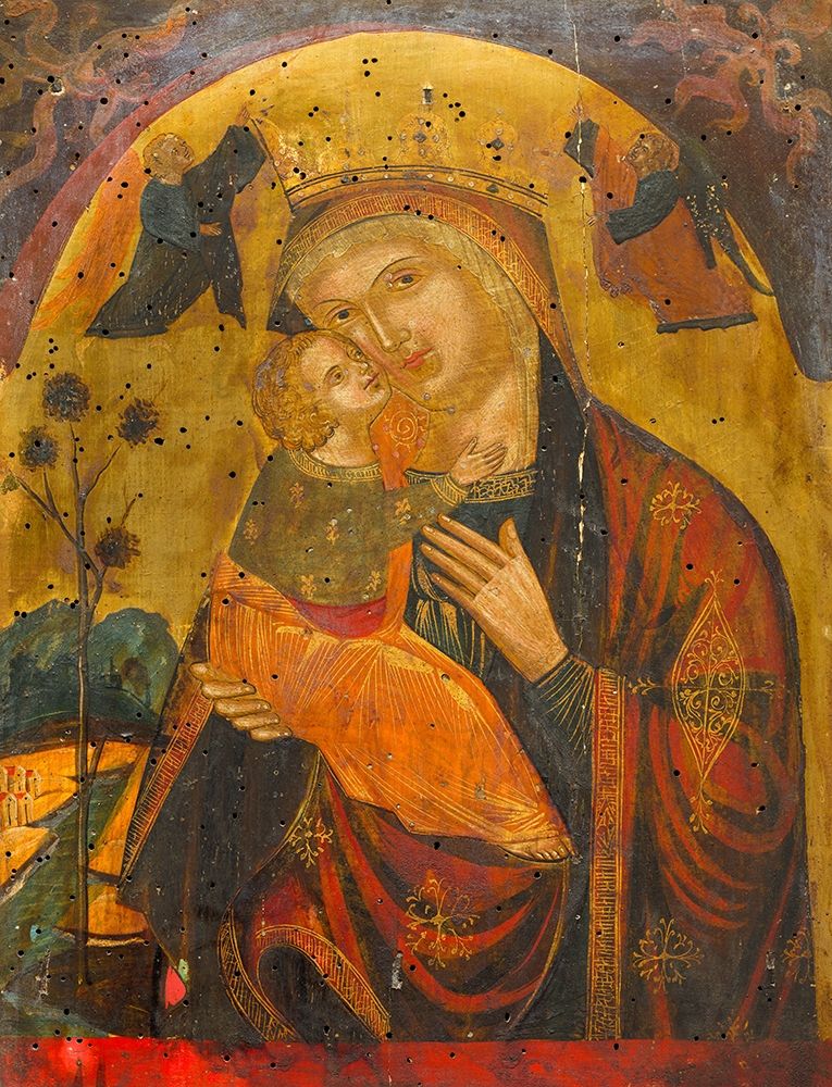 Virgin and Child art print by Byzantine 15th Century for $57.95 CAD