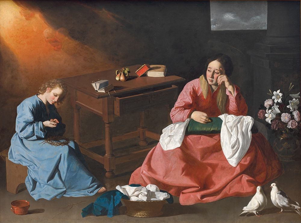 Christ and the Virgin in the House at Nazareth art print by Francisco de Zurbaran for $57.95 CAD