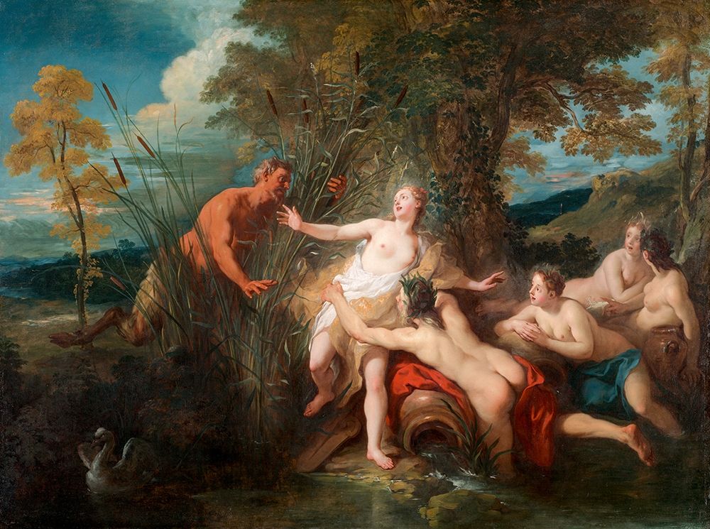 Pan and Syrinx art print by Jean-Francois de Troy for $57.95 CAD