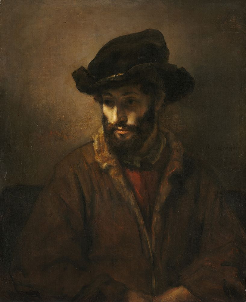 A Bearded Man Wearing a Hat ca 1655 art print by Rembrandt for $57.95 CAD