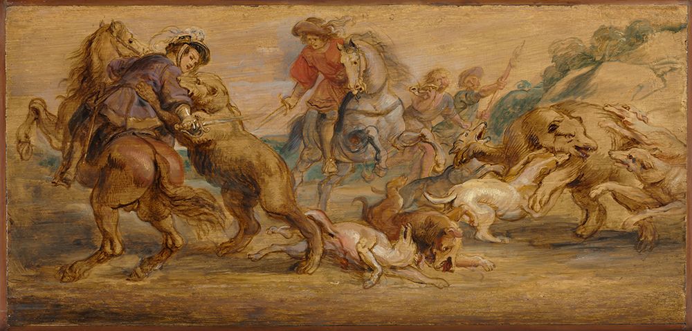 Study for The Bear Hunt for the Alcazar, Madrid 1639 art print by Peter Paul Rubens for $57.95 CAD
