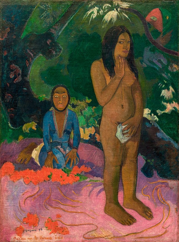 Words of the Devil art print by Paul Gauguin for $57.95 CAD