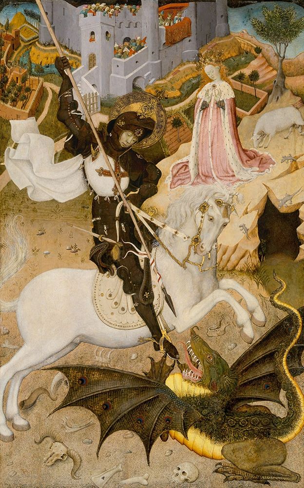 Saint George and the Dragon 1434 art print by Bernat Martorell for $57.95 CAD