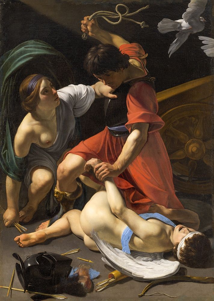 Cupid Chastised 1613 art print by Bartolomeo Manfredi for $57.95 CAD