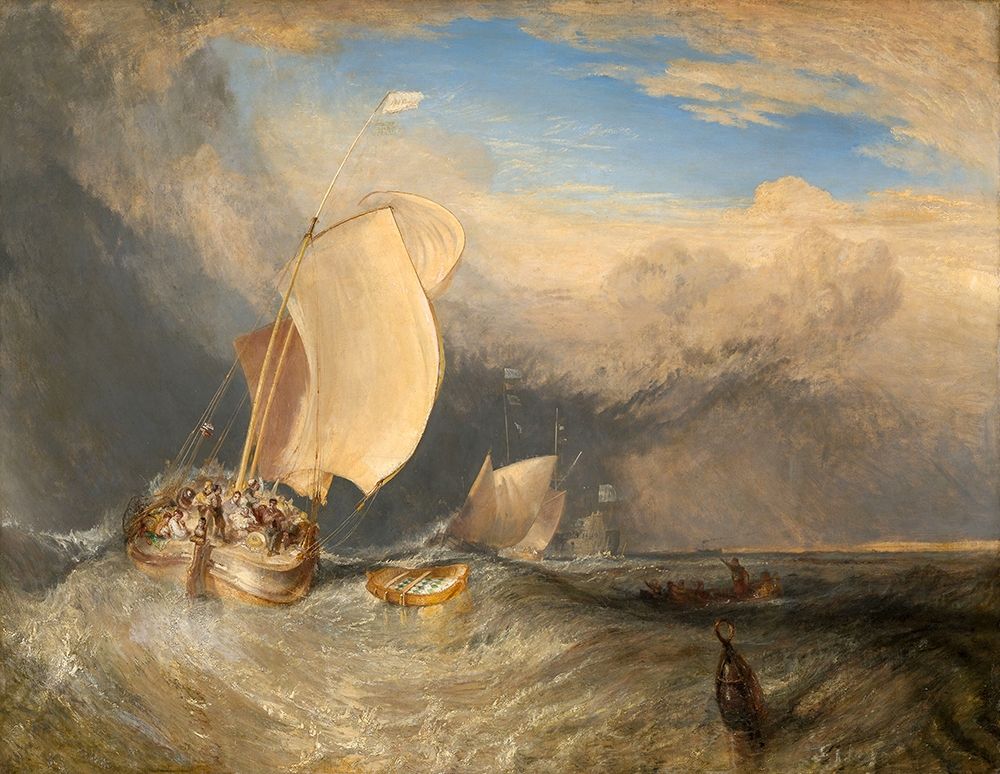 Fishing Boats with Hucksters Bargaining for Fish 1837 art print by Joseph Mallord William Turner for $57.95 CAD