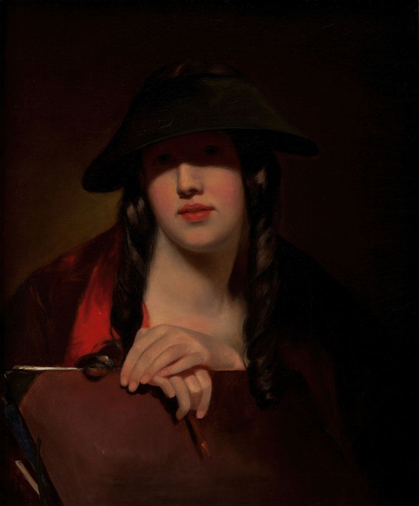 The Student, Rosalie Kemble Sully 1848 art print by Thomas┬á Sully for $57.95 CAD