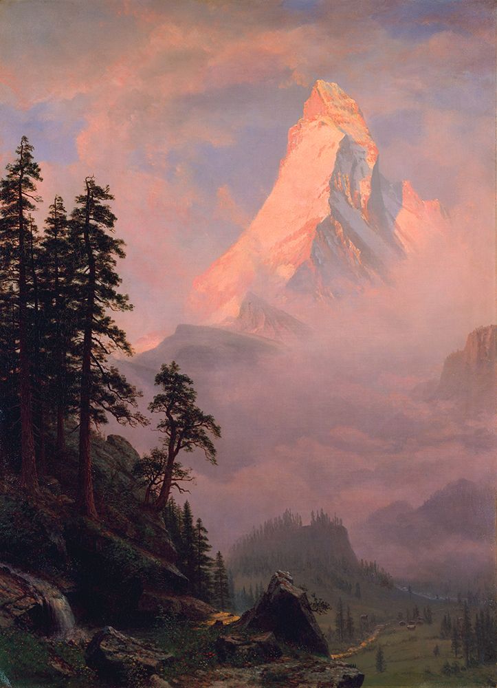 Sunrise on the Matterhorn  1875 art print by Albert Bierstadt for $57.95 CAD