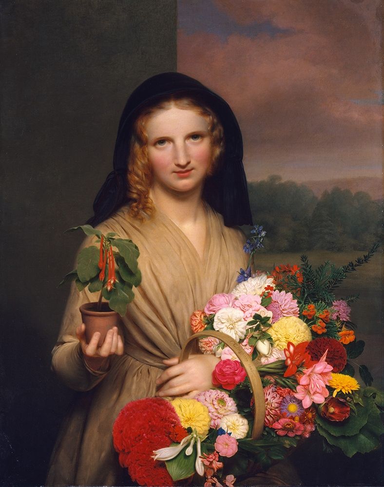The Flower Girl 1846 art print by Charles Cromwell Ingham for $57.95 CAD